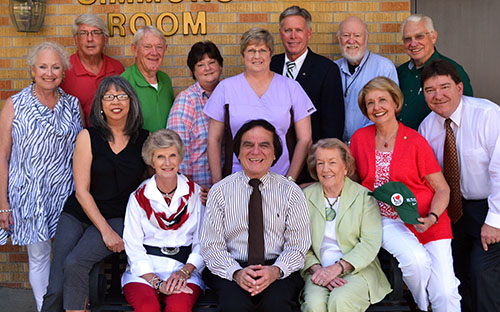 The first meeting of the Dedicated Statesmen Association was held Thursday.  Members include: front row, Betsy Elliot, Penny Gong, Rose Strahan, James Robinson, Martha Vowels, Vicki Fioranelli, and Gary Bouse. Second row: John Elliot, Johnny Arnold, Diane Blansett, Elise Jenkins, President William N. LaForge, Henry Outlaw, and Jim Steen. 
